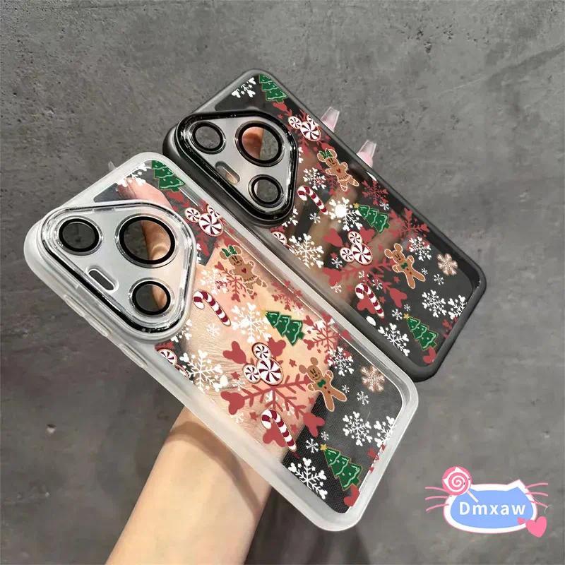 Ốp Điện Thoại Cây Giáng Sinh Bông Tuyết Dễ Thương Cho Samsung Galaxy S25 Edge S24 S23 S22 S21 S20 Plus Lite FE Note 20 Ultra S25 + S24 + 5G 4G Vỏ Hoa Ống Kính Kính Kính Chống Sốc Vỏ Cứng