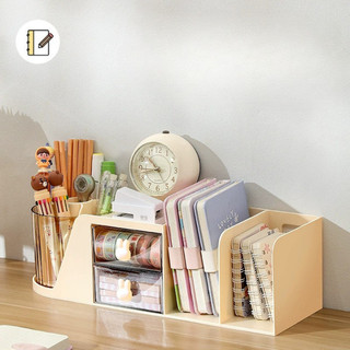 Kệ Sách Để Bàn 3 Trong 1 Chia Ngăn Lux Home, Kệ Đựng Bút Sổ Đồ Dùng Học Tập Siêu Tiện Lợi