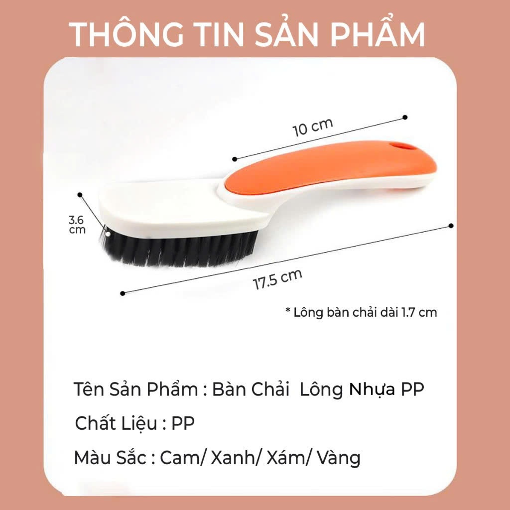 Bàn Chải Chà Vệ Sinh Cọ Giày Dép, Chà Quần Áo Có Tay Cầm Cán Dài Nhỏ Gọn Tiện Lợi Làm Sạch