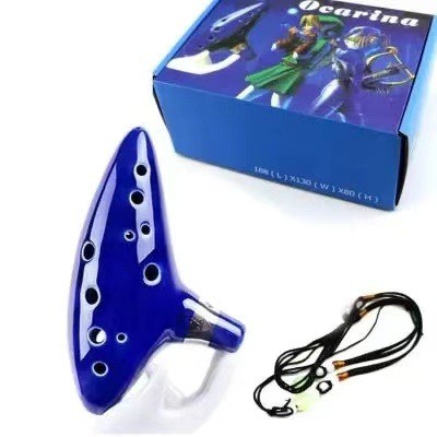 Legend of Zelda Ocarina of Time - 12 lỗ Alto C Ocarina với Sách dạy tiếng Anh