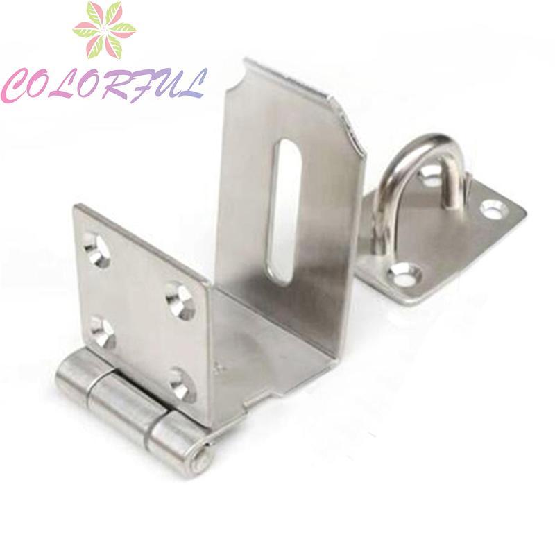 【COLORFUL】Hot Useful Brand New Door Padlock Plate Hasp Latch Lock 1 Set Security