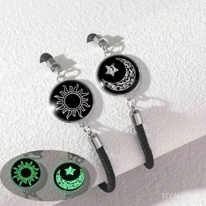 Thời trang phong cách mới Sun Moon Lovers Time Gems [Dạ quang] Vòng tay đôi, Phù hợp với mọi trận đấu [Hand-Woven] Vòng tay