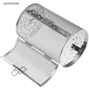 Ziyulinyuk Thép Không Gỉ Nướng Rotisserie Lò Nướng Cho Nhà Bếp Chiên Giỏ Cà Phê Đậu Nướng Lồng Trống Giá Nồi Chiên Không Khí Phụ Kiện Đa Năng EN