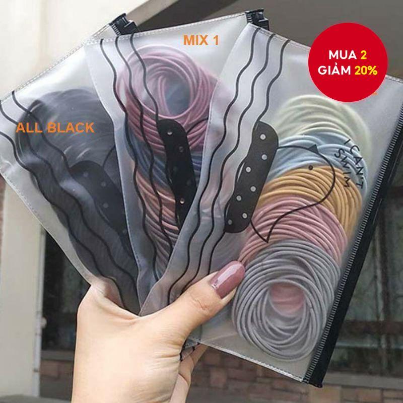 Dây buộc tóc năm màu Hàn Quốc - Mỏng, đàn hồi cao và hoàn hảo cho phong cách hàng ngày