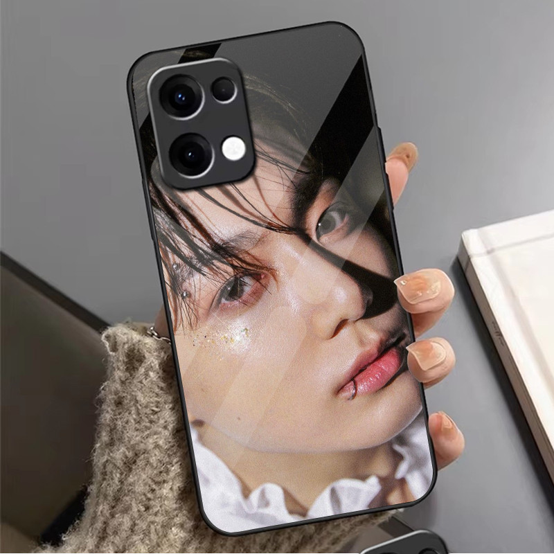 Ốp Điện Thoại Kính Bé Trai jungkook 01 Kính Cho Oppo A54 A74 4G A79 5G A94 A3X Reno 11 12 13 11F 12F 13F 10 8 Cover