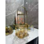 BỘ BÌNH THUỶ TINH TRANG TRÍ CAO CẤP MÀU HỔ PHÁCH - BÌNH THUỶ TINH 3.6 LÍT CHỊU NHIỆT TẶNG KÈM KỆ - TẶNG KÈM 4 CỐC