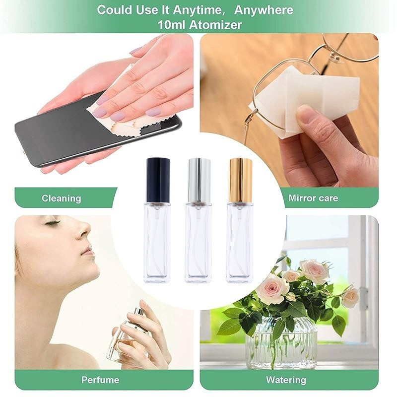 3 / 6 / 9 Cái Chai thủy tinh nước hoa rỗng 10ml / Chai thủy tinh đóng gói phụ có thể đổ lại du lịch