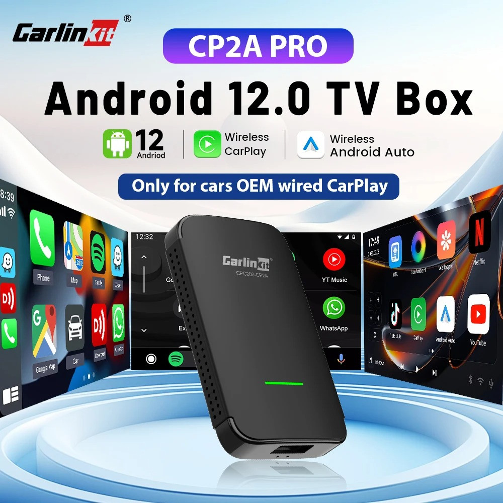 CarlinKit CP2A Pro Android 12 Carplay Ai Box 2GB + 16GB Wireless ...