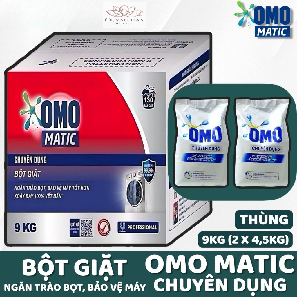 Bột Giặt OMO Matic Chuyên Dụng  Thùng 2 Túi x 4.5kg