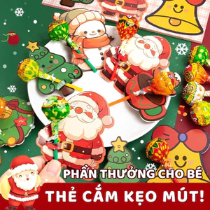 Combo Thẻ Cài Kẹo Mút Noel – Đồ Trang Trí Giáng Sinh Ngày Lễ, Phù Hợp Tặng Trẻ Em