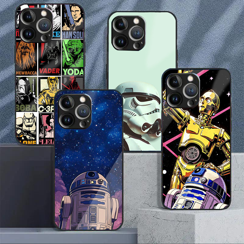 Ốp điện thoại kính star wars 18 cho IPhone 16 15 14 13 12 11 Pro XR XS Max Plus Mini X XR 8 7 6s SE2 / 3