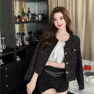 Áo khoác đen đẹp cao cấp xinh đẹp sang chảnh áo khoác nữ hàn quốc gió mùa hè nhẹ hot trend 2026