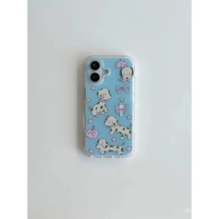 Ốp Điện Thoại Thích Hợp Cho iPhone IMD Blue Background Spotted Dogs Thích Hợp Cho iPhone17 / 16 Jelly Phone Case 13 / 14 Bán Chạy 12 / 11PRO Vỏ Bảo Vệ GHRH5
