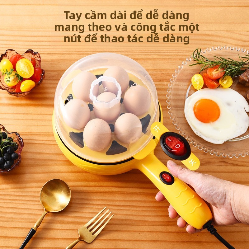 Cắm Trứng Nồi Hơi Flat-Bottom Hộ Gia Đình Mini Omelette Dụng Cụ Tiện Dụng Bánh Pancake Nhỏ Làm Trứng Bánh Bao Nồi Hấp Trứng ZCFE