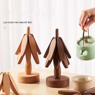 Miếng lót nồi gỗ cao cấp, chống nóng & xước! Bề mặt nhẵn dễ lau, phù hợp mọi bàn ăn.