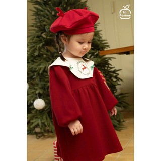 La pomme AW2025 BST váy, yếm giáng sinh cho bé T11.4