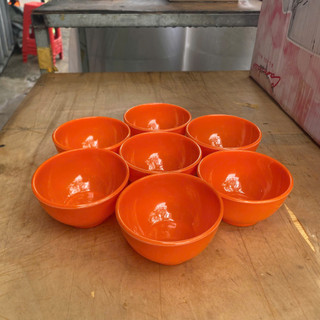 Bộ 5/10 Chén Dùng Cho Chè, Tráng Miệng, Bộ Chén Chè Cam Sáng Melamine