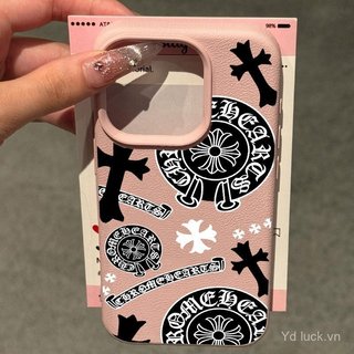 Xu hướng thời trang Cross Mark Họa tiết da giả độc đáo Vỏ bảo vệ bán chạy Thích hợp cho iPhone 16 14promax 15pro 12pro 17 13 11 16plus Vỏ điện thoại chống sốc 17promax 17pro 16pro