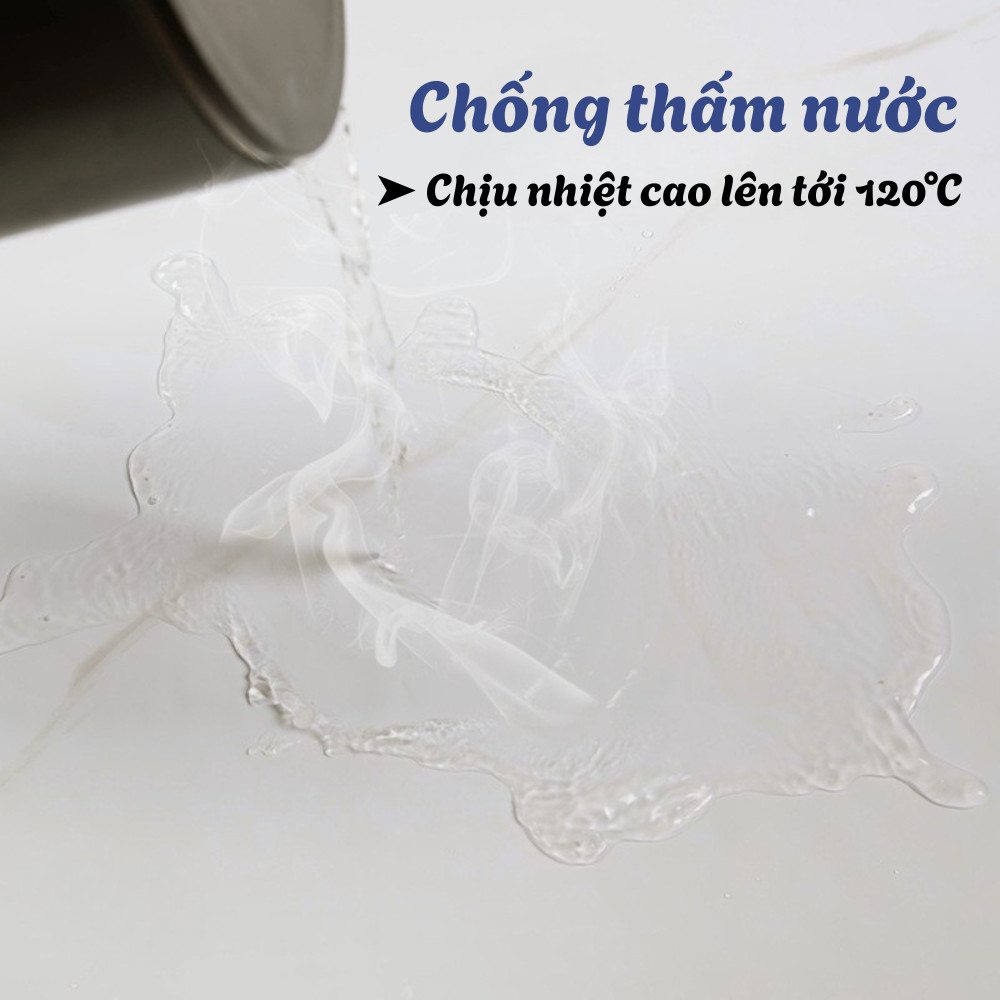 Decal Dán Bếp Chống Bám Dầu Mỡ Cao Cấp Vân Đá Marble Chống Thấm Nước, Chịu Nhiệt, Dễ Lau Chùi Rich