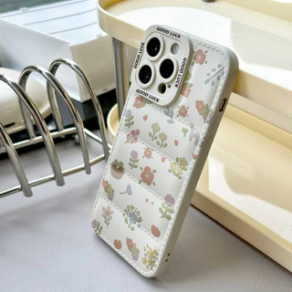 Ốp điện thoại minh họa hoa nhỏ cho iPhone 17 / 17Air / 16E / 15 Plus / 14 / 13 / 12 / 11 / Pro Max. Chống sốc rơi. Hộp đựng túi khí kiểu áo khoác silicon lỏng che phủ toàn diện
