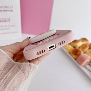 Giá Đỡ 3D Silicone Hồng Dễ Thương Heo Con Hoạt Hình Dành Cho iPhone 17 16 15 14 13 12 11 Pro Max 7 8 XXR XS