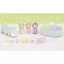 Sylvanian Families [Milk Rabbit's Triplet Love Bath Set] ages 3 and up, Toy Dollhouse, EPOCH