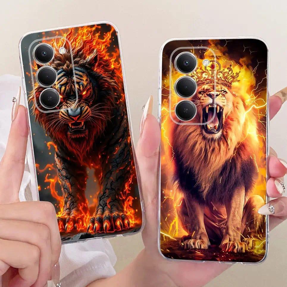Ốp Lưng Cho Xiaomi Redmi 15 4G Ốp lưng Rồng Hổ Phong Cách Thoáng Mát Tranh Hoạt Hình Ốp Lưng Mềm Trong Suốt Silicon Trên Redmi15 4G