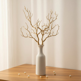 Cành Cây Khô San Hô Giả Trang Trí Nhà Cửa Màu Vàng Bạc Bắc Âu Nhánh Gạc Hươu Nhân Tạo Decor Phòng Khách Để Bàn Tiệc Cưới Phụ Kiện Cắm Bình Hoa Đạo Cụ Chụp Ảnh Vintage Sang Trọng Nhựa Dẻo DIY Cao Cấp Lung Linh Hiện Đại Twig Stem