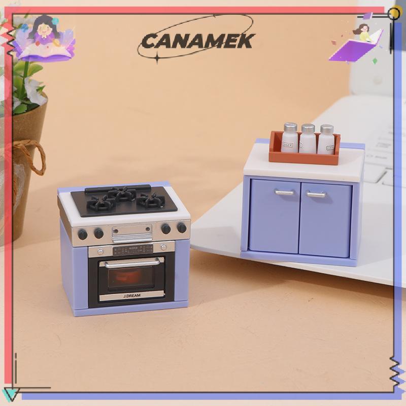 CANAMEK 1 Bộ Nhà Búp Bê Mô Phỏng Dụng Cụ Nhà Bếp Bếp Gas Mô Hình Cảnh Trang Trí Nhà Búp Bê Thu Nhỏ Phụ Kiện Nhà Bếp CSF