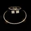 Bộ vòng cổ bông tai ROLY, Bộ trang sức pha lê lấp lánh Diamante, Vòng đeo tay bông tai thanh lịch Dây chuyền cổ nữ