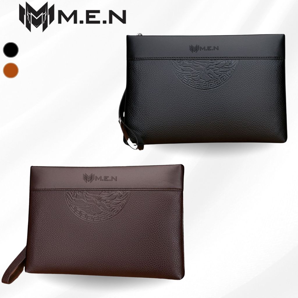 Ví cầm tay nam da cao cấp Men vân tròn kháng nước M.Đ [SIÊU SALE]