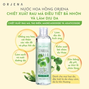Nước Hoa Hồng Orjena chiết xuất rau má điều tiết bã nhờn và làm dịu da 250ML