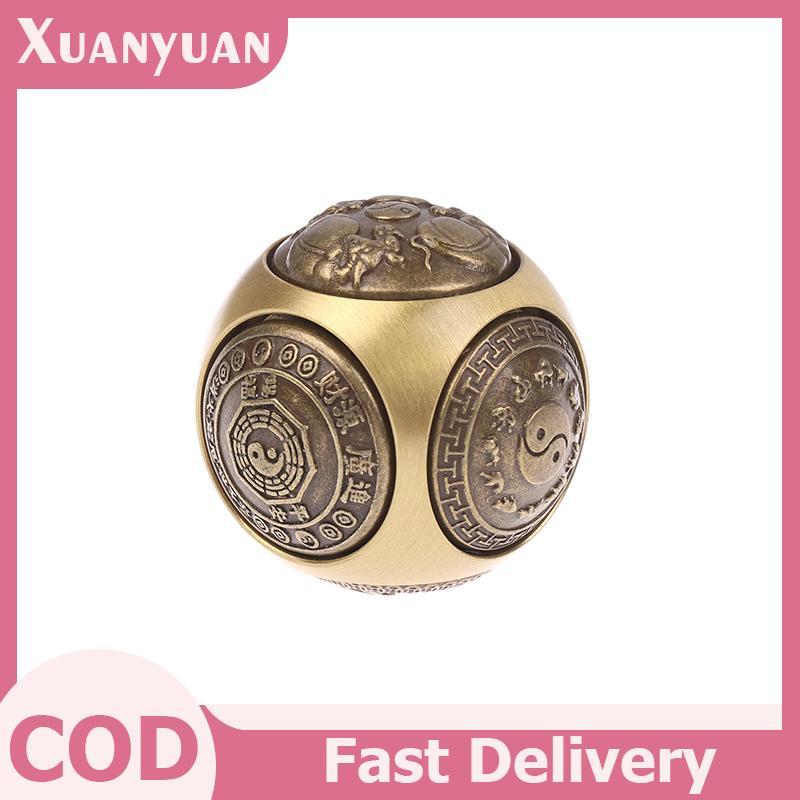 XUAN Sáu Mặt Bốn Phước Lành May Mắn Tiền Đồng Thau Giảm Căng Thẳng Khối Đàn Áp Đồ Chơi Thủ Công VN