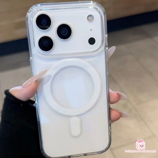 Ốp Lưng Cho Iphone 16 15 17 11 14 12 13 Pro Max 7Plus Air 15 7 14 16 8 Plus X XS XR MAX SE 2022 Màu Trơn Chống Sốc Sang Trọng Sạc Từ Tính Trong Suốt Bìa Mềm