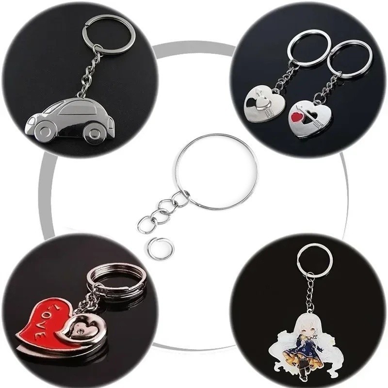 20 / 50 Chiếc Kim Loại Trống Móc Khóa Chia Móc Khóa / DIY Trang Trí Leo Núi Khóa Móc Chìa Khóa