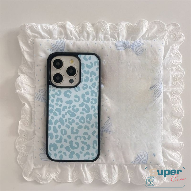 Ốp Lưng Tương Thích Cho iPhone 13 16 15 11 17 12 14 Pro Max Air 14 16 15 Plus Thời Trang Ngọt Ngào Hồng Tím Xanh Da Báo In Acrylic Sang Trọng