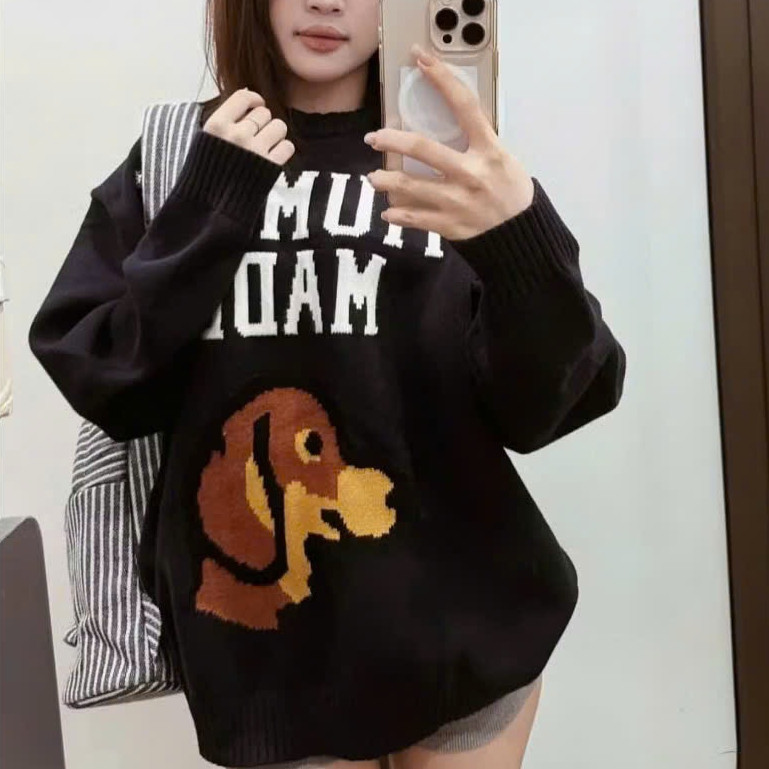Áo Len Cún Hu Man KCloset Áo Sweter Chất Len Tăm Dày Dặn Dáng Rộng Nam Nữ NA49