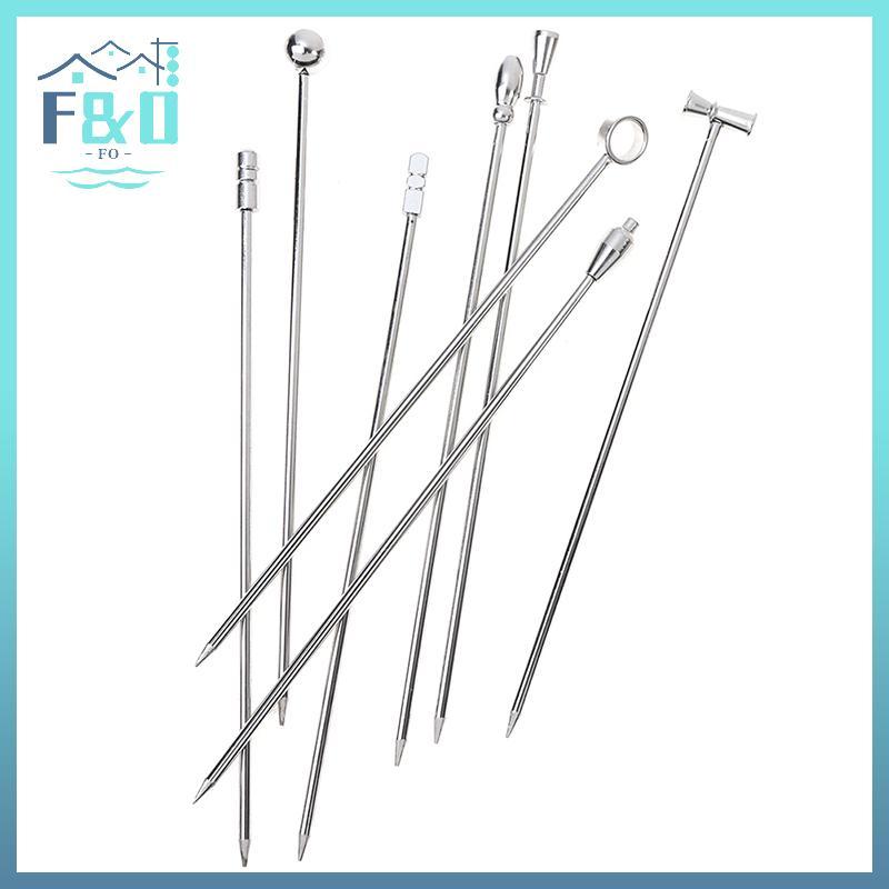 [F & O] 4 Que Cocktail bằng thép không gỉ Que trái cây Đồ uống tái sử dụng Martini Picks {vn}
