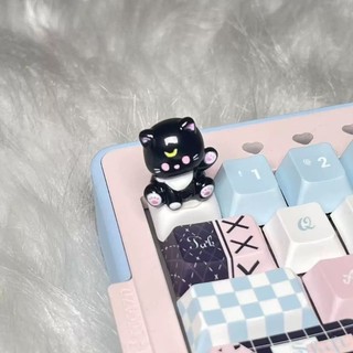 FUN 3D Keycap Hoạt Hình Mèo Đầu Keycaps Điêu Khắc Nghệ Thuật Bàn Phím Cơ Keycap