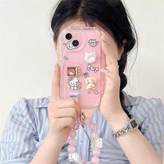 Bánh mì nướng sô cô la 3D Hello Kitty Chain Case cho Infinix Hot 60 50 Pro Plus 60i Note 50 50X 50S GT 30 Tecno Spark Go 2 40C 40 Camon 40 30 Pro 5G Girl TPU Vỏ điện thoại