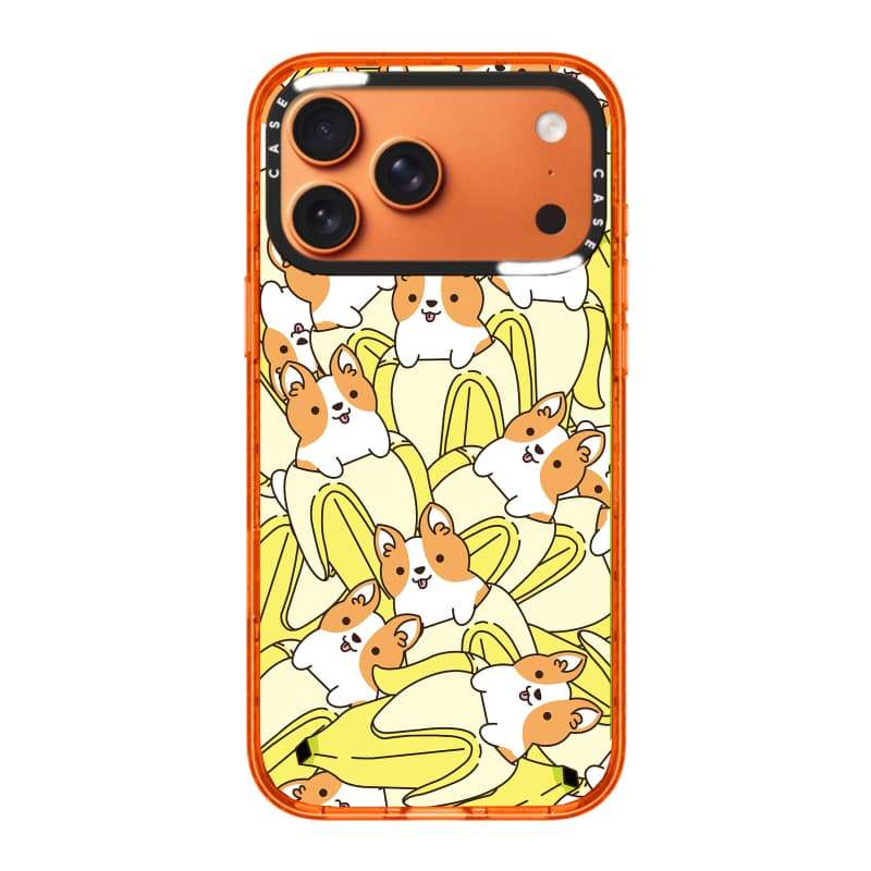 CASECASE X Chuối corgi Cam Trong Suốt Cứng Hút Từ Tính Tác Động Dành Cho Apple IPhone 12 13 14 15 16 17 Pro Max Air Plus Có Hộp