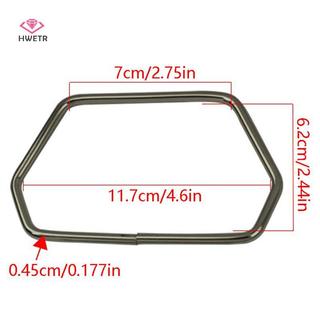 HWETR 11.7CM Tay Cầm Kim Loại Hình Lục Giác Mạnh Mẽ Cho Túi Xách Hành Lý Phần Cứng Túi DIY Phụ Kiện Hộp Quà Tặng Dây Đeo Vàng Bạc Ví Khung Mới