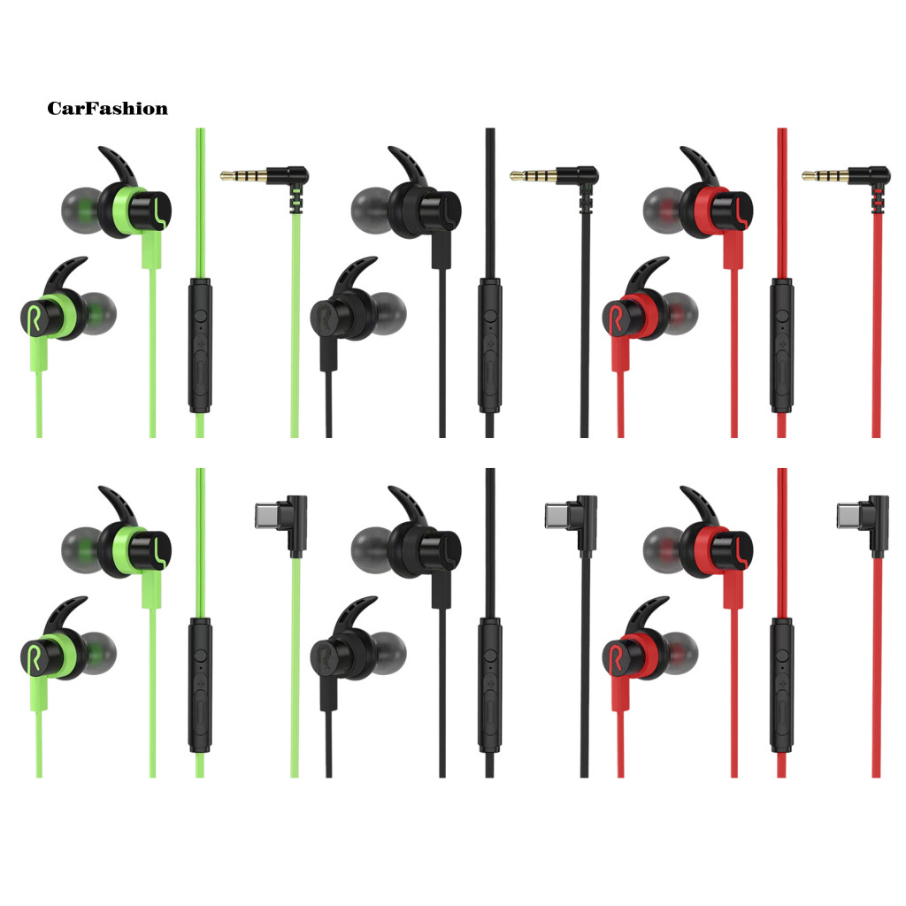 < CarFashion > Tai nghe chơi game có dây Tai nghe nhét trong tai Tai nghe có dây chất lượng cao để chơi game và âm nhạc có Mic Tai nghe thể thao 3,5 mm / type-c cho âm thanh nổi và cuộc gọi