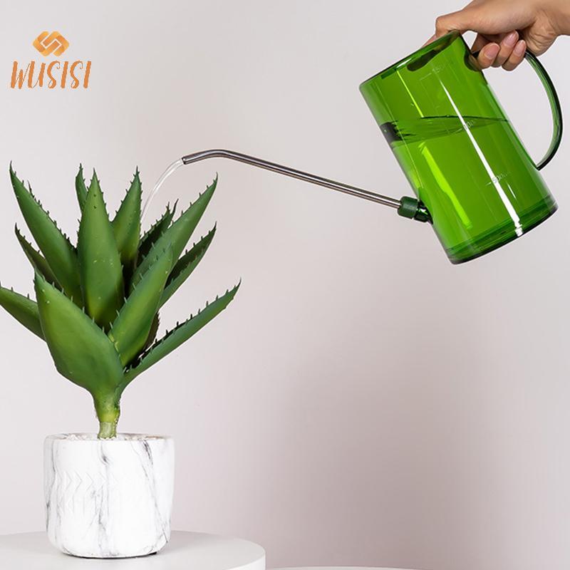 [WUSISI] Bình tưới nước miệng dài 1L Bình tưới cây bằng nhựa Phụ kiện tưới tiêu gia đình Hoa thiết thực Dụng cụ làm vườn Tay cầm MỚI