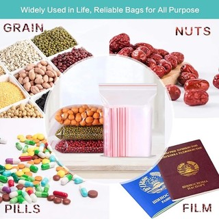 100 Túi Bảo Quản Nhựa Trong Suốt - Túi Bao Bì Thực Phẩm Kín Dây Kéo Làm Dày