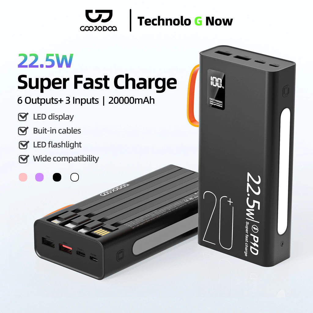 Sạc dự phòng GOOJODOQ 20000mAh sạc nhanh 22,5W