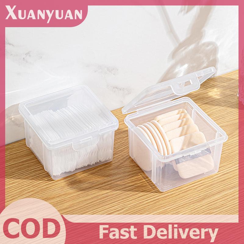 XUAN Hộp Bảo Quản Cotton Chống Bụi Hộp Xốp Mỹ Phẩm Trong Suốt Làm Đẹp Trứng Miếng Lót Mỹ Phẩm Hộp Phòng Tắm Tổ Chức Trường Hợp VN