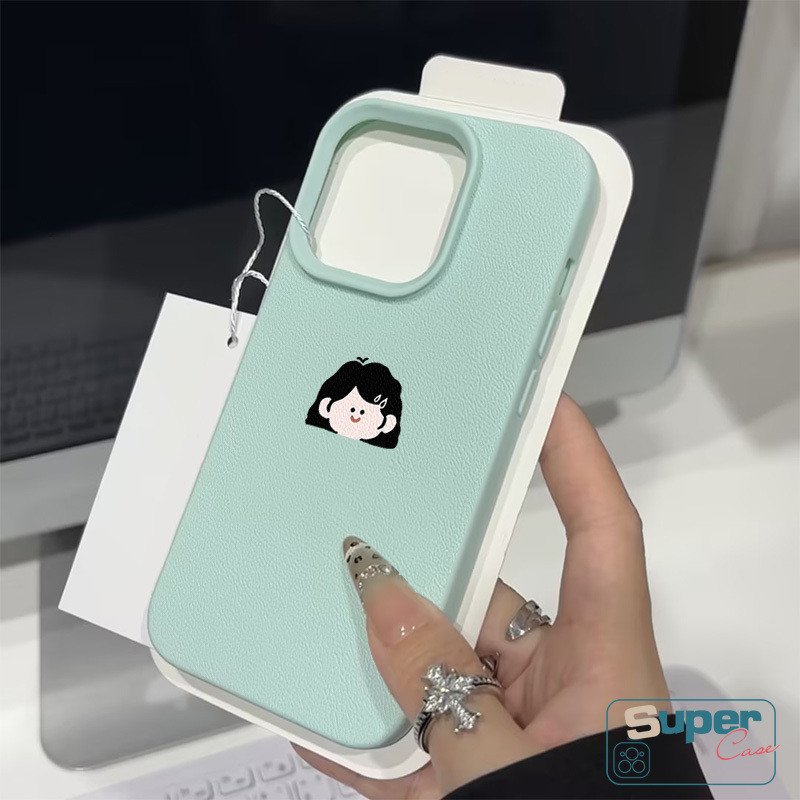 Ốp Lưng Tương Thích Cho IPhone 16 11 17 13 15 14 12 Pro Max 14 16 13 15 17 12 Pro 16 14 15 Plus XR X XS Max Thời Trang Đơn Giản Dễ Thương Bé Trai Cô Gái Da Họa Tiết Cảm Giác Bao Da