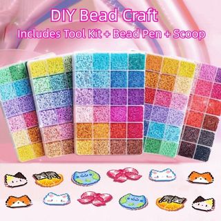 Hạt MARBLEM Perler Hama, Bộ hạt cầu chì kích thước 2,6mm chất lượng cao, 48 / 72 / 96 / 120 Màu hạt xếp hình ba chiều đậu nhỏ cao cấp Quà tặng DIY
