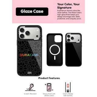 CASECASE X MURAKAM Rainbow Case Chống Trầy Xước Từ Hút Kính Dành Cho IPhone 17 Air 16 15 14 Pro Max Plus Ốp Lưng Cứng Có Hộp Khắc logo